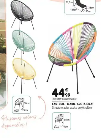 Imaginea Fauteuil filaire ‘costa rica’ offre