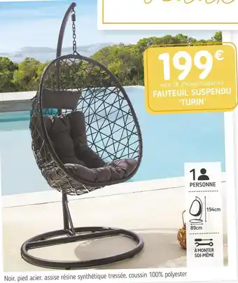 Imaginea Fauteuil suspendu ‘turin’ offre