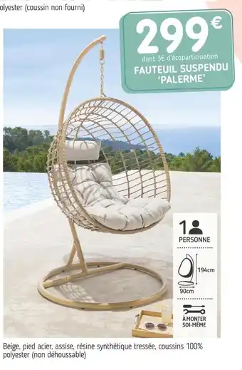 Imaginea Fauteuil suspendu ‘palerme’ offre
