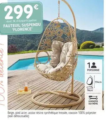 Imaginea Fauteuil suspendu ‘florence’ offre
