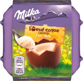 Match Milka l'oeuf coque offre