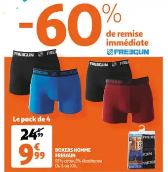 Auchan Boxers homme freegun offre