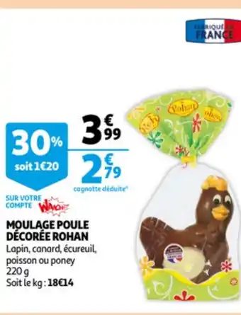 Moulage poule décorée rohan