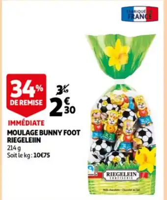 Auchan Moulage bunny foot riegeleiin offre