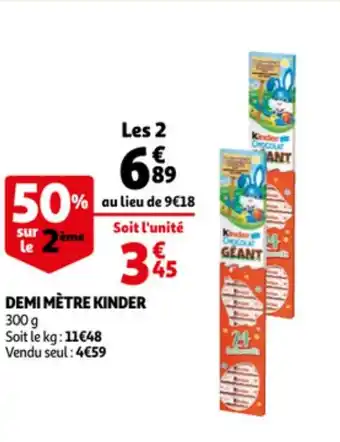 Auchan Demi mètre kinder offre