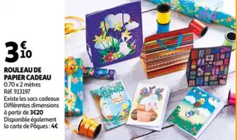 Auchan Rouleau de papier cadeau offre