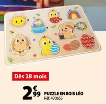 Auchan Puzzle en bois léo offre