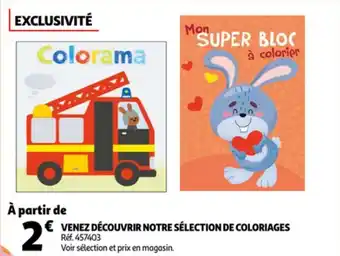 Auchan Venez découvrir sélection de coloriages offre