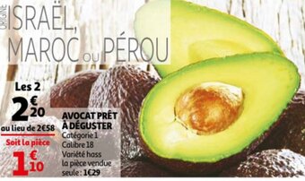 Auchan Avocat prét a déguster offre