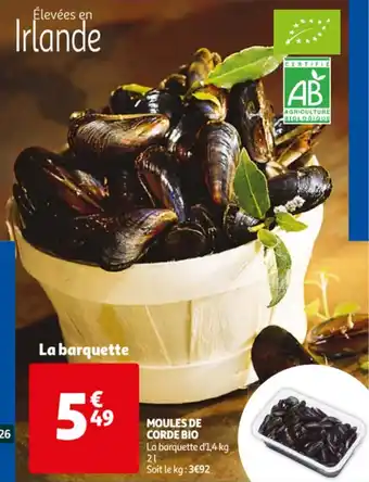 Auchan Moules de corde bio offre