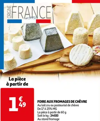 Auchan Foire aux fromages de chévre offre