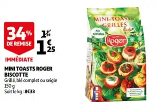 Auchan Mini toasts roger bicotte offre