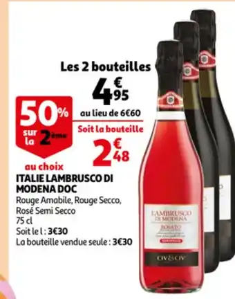 Auchan Italie lambrusco di modena Doc offre