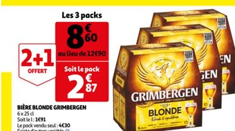 Auchan Bière blonde grimbergen offre