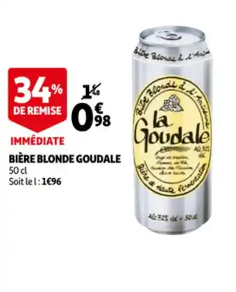 Auchan Bière blonde goudale offre