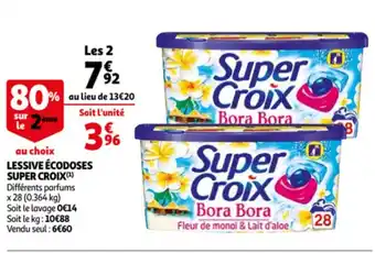 Auchan Lessive écodoses super croix offre