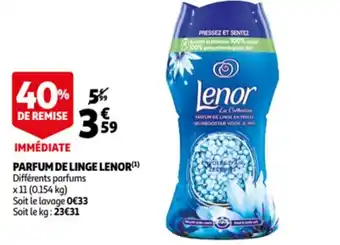 Auchan Parfum de linge lenor offre
