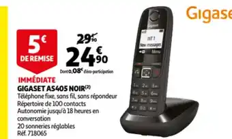 Auchan Gigaset AS405 noir offre