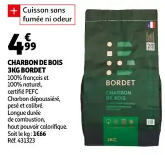 Auchan Charbon de bois 3Kg bodet offre