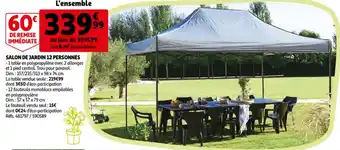 Auchan Salon de jardin 12 Personnes offre
