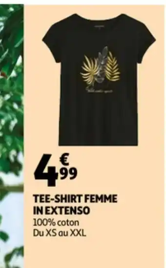 Auchan Tee-shirt femme in extenso offre