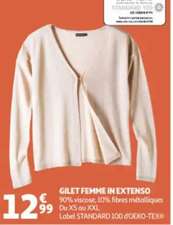 Auchan Gilet femme in extenso offre