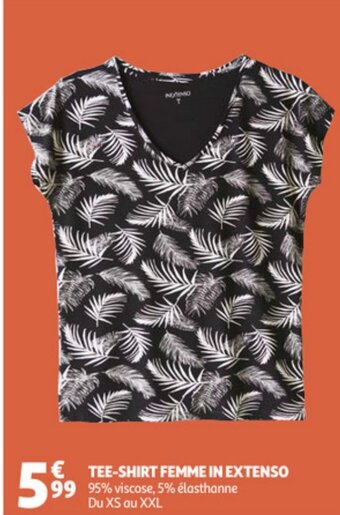 Auchan Tee-shirt femme in extenso offre
