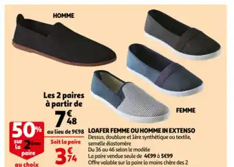Auchan Loafer femme ou homme in extenso offre