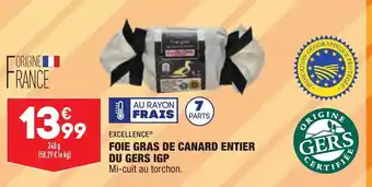 ALDI Foie gras de canard entier de gers igp offre
