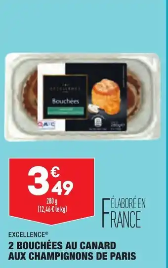 ALDI 2 Bouchées ay canard aux champignons de paris offre