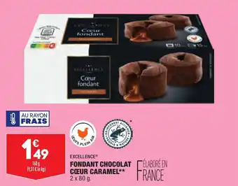 ALDI Fondant chocolat cœur caramel offre