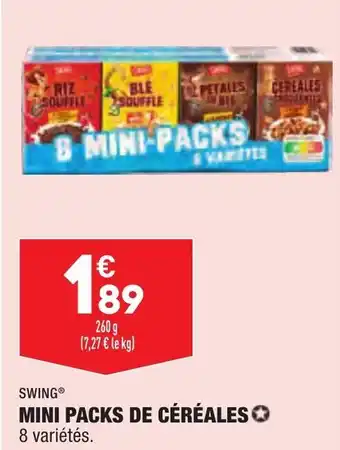 Mini packs de céréales