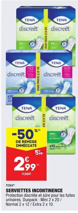 ALDI Serviettes incontinence offre