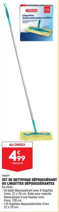Set denettoyage dépoussiérant ou lingettes dépoussiérantes