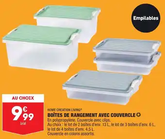 ALDI Boîtes de rangement avec couverle offre
