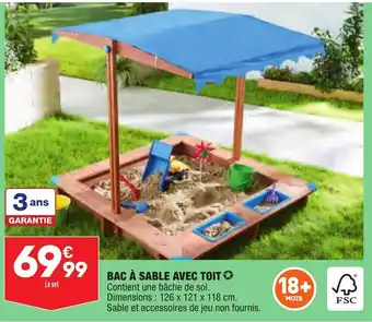 Bac Ă sable avec toit