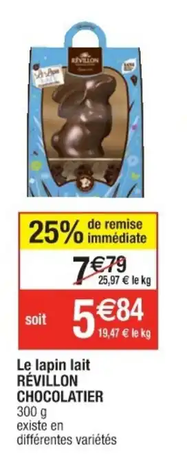 Cora x Carrefour Le Lapin Lait Révillon Chocolatier offre