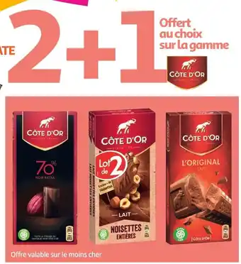 Auchan Côte-d'or bon plan sur la gamme côte-d'or offre