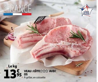 Auchan Veau : côte avec os offre