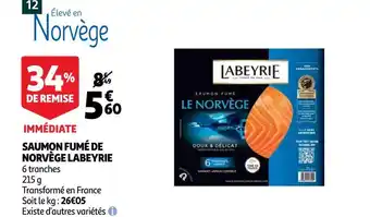 Auchan Labeyrie saumon fumé de norvège offre