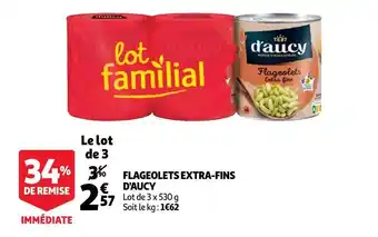 Auchan D'aucy flageolets extra-fins offre