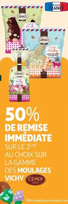 Auchan Cémoi bon plan sur la gamme des moulages vichy de la marque cemoi offre