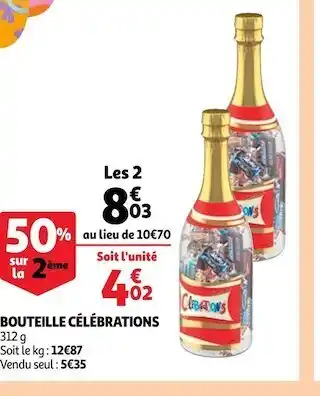 Auchan Célébrations bouteille offre
