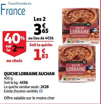 Auchan Auchan quiche lorraine offre
