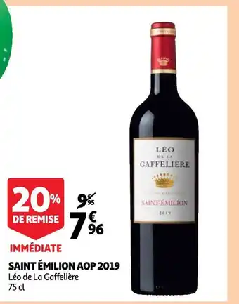 Auchan Léo de la gaffelière saint émilion aop 2019 offre