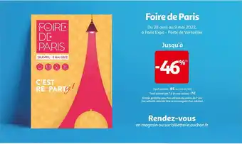 Auchan Foire de paris offre