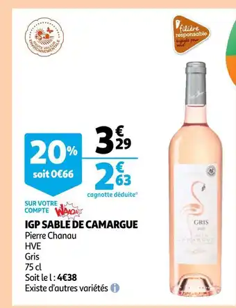Auchan Pierre chanau igp sable de camargue offre