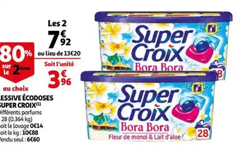 Auchan Super croix lessive écodoses offre