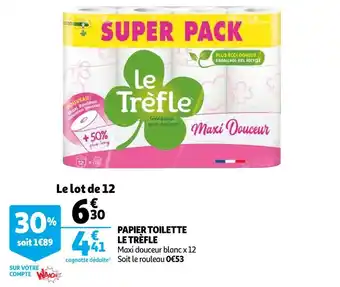 Auchan Le trèfle papier toilette offre