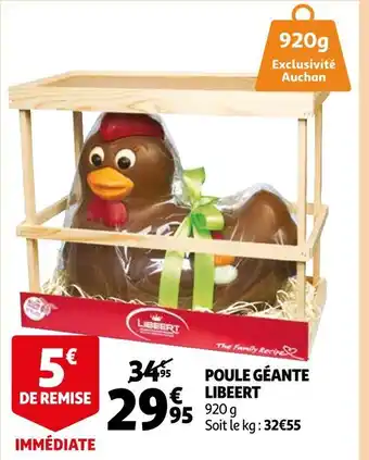 Auchan Libeert poule géante offre